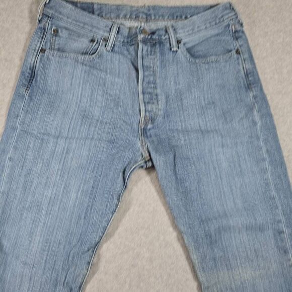Levis 501 Jeans 32x30 Fly Button Straight Fit - Picture 2 of 11